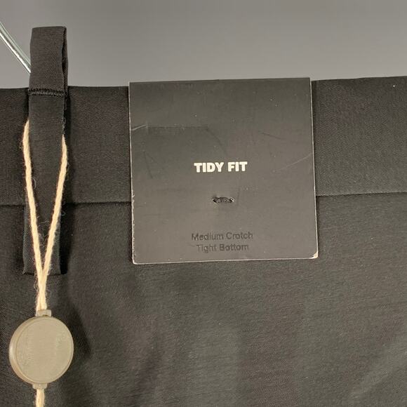 DSQUARED2 Size 34 Black Wool Silk Flat Front Dress Pants - Picture 3 of 8